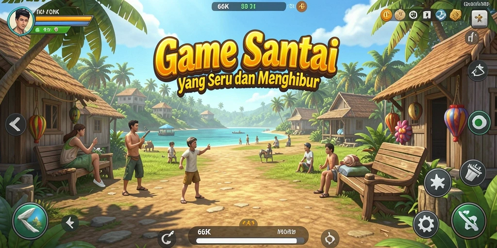 Screenshot utama 66K menunjukkan gameplay santai dan mengasyikkan.