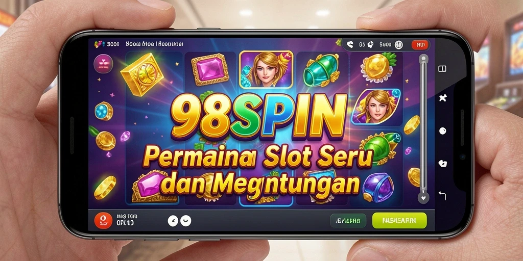 Screenshot gameplay utama 98SPIN yang mendebarkan dan penuh warna.