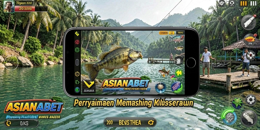 Tampilan menarik dari gameplay memancing di ASIANABET.
