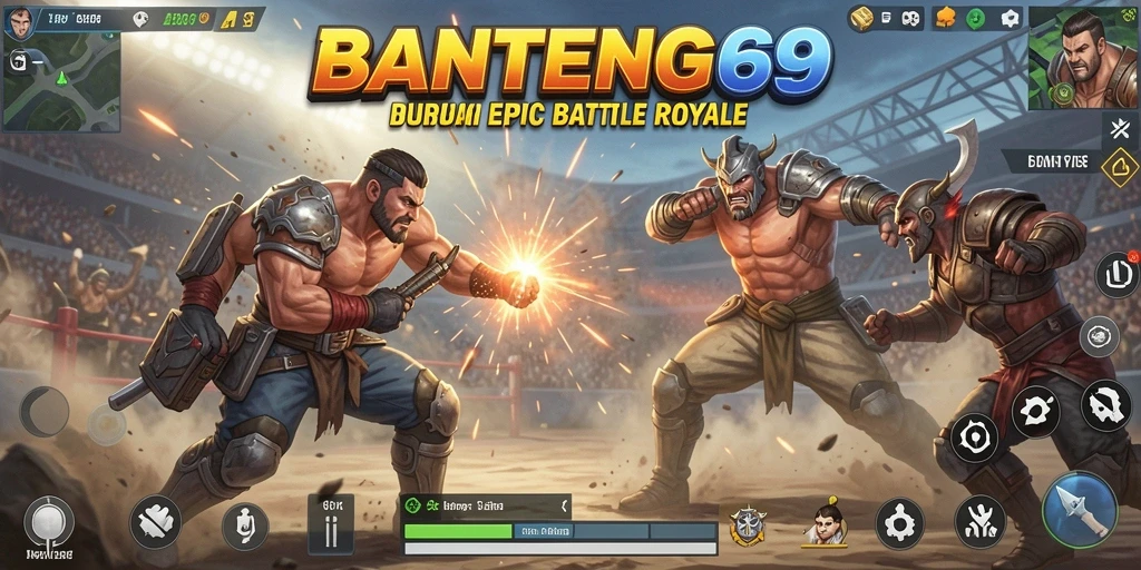 Gameplay mendebarkan dalam BANTENG69 dengan pertempuran intens.