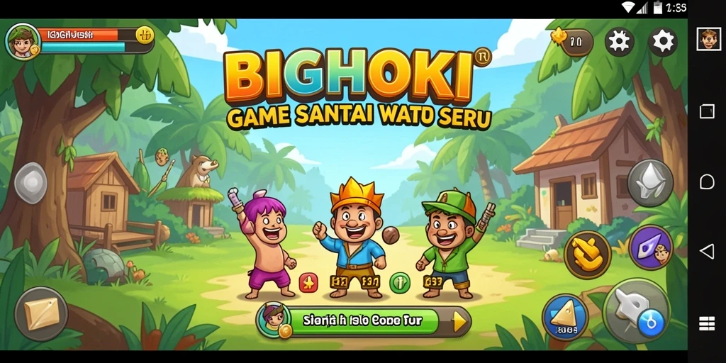 Tampilan gameplay BIGHOKI yang menarik dan menyenangkan.