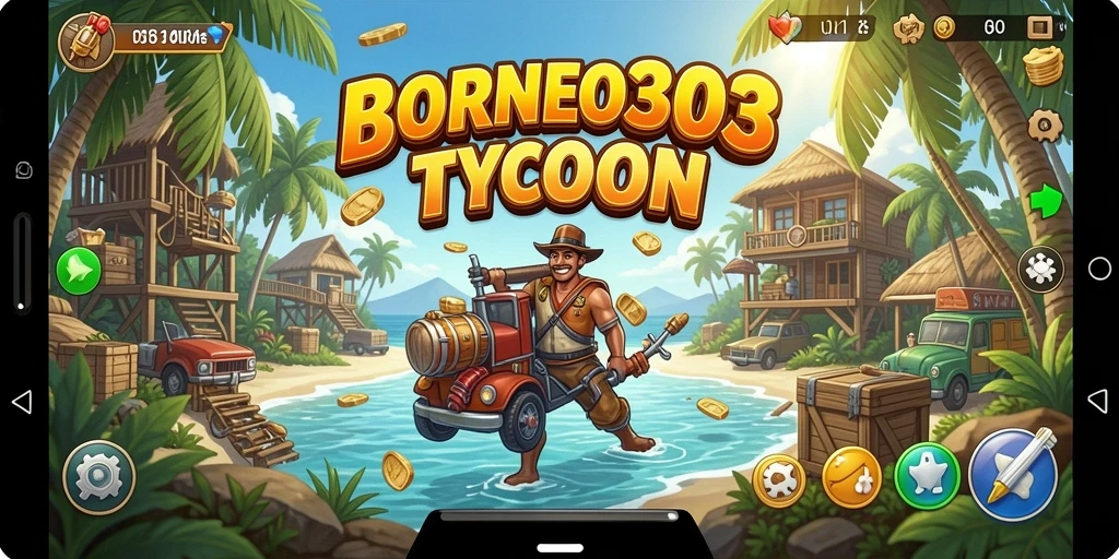 Screenshot gameplay BORNEO303 menampilkan aktivitas bisnis yang seru.