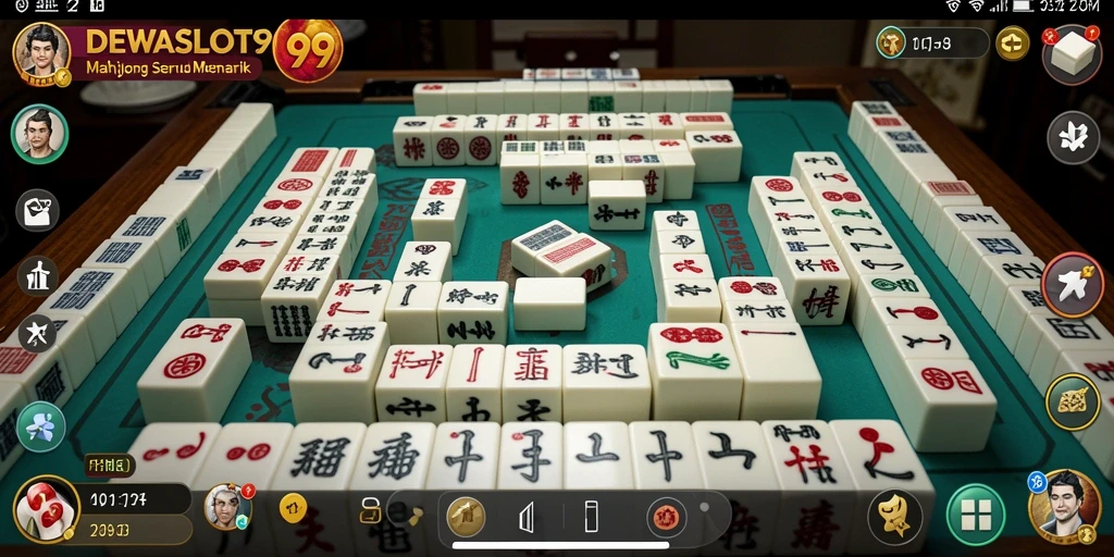 Tampilan gameplay Mahjong yang menarik dan interaktif di DEWASLOT99.