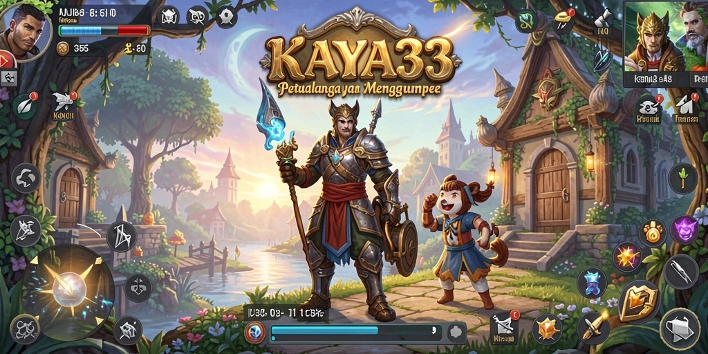 Screenshot gameplay KAYA33 menampilkan aksi pertempuran yang seru.