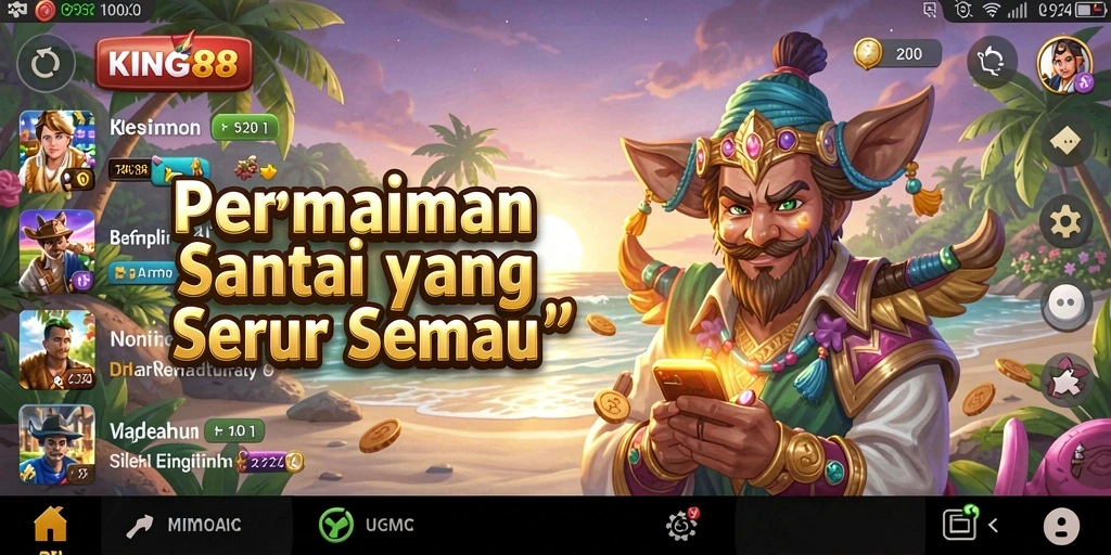 Tampilan gameplay KING88 yang seru dan menghibur.