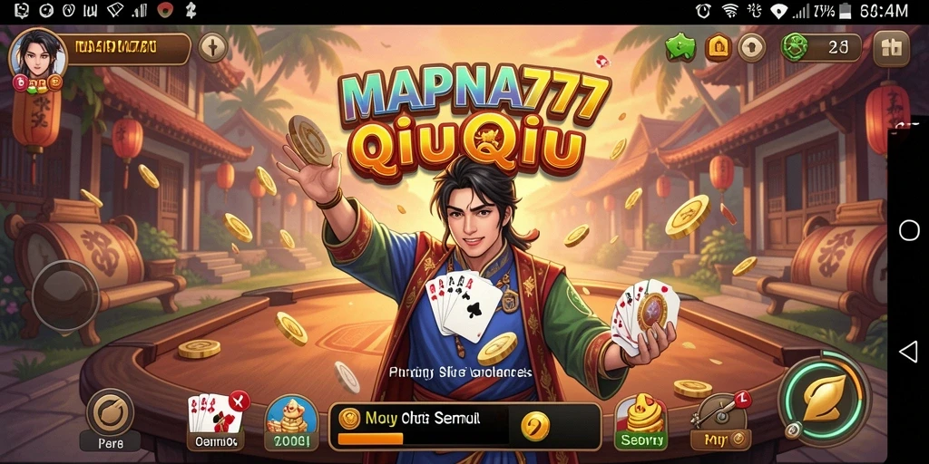 Screenshot menunjukkan suasana kompetitif QiuQiu yang mendebarkan.