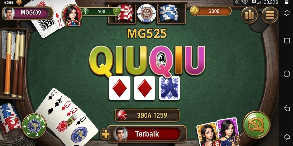 Tampilan menarik dari gameplay QiuQiu di MG525.