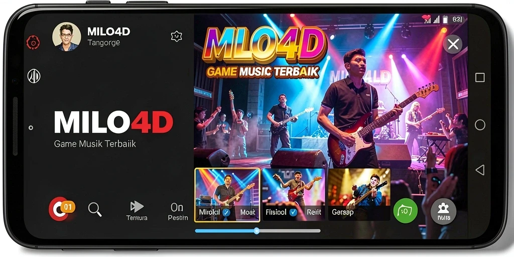 Screenshot gameplay <strong>MILO4D</strong> yang menunjukkan keseruan bermain musik.