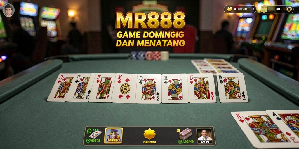 Tangkapan layar utama gameplay Domino yang seru dan kompetitif di MR888.