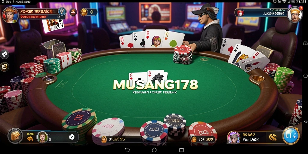 Tampilan gameplay Poker yang seru dan mendebarkan di MUSANG178.
