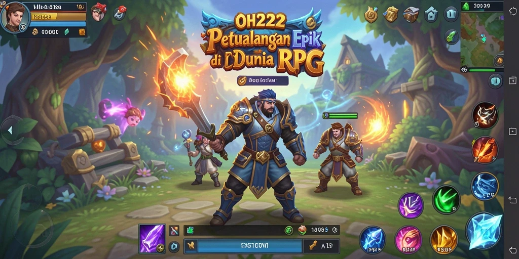 Tangkapan layar utama gameplay dari <strong>OH222</strong> menunjukkan aksi pertarungan yang mendebarkan.
