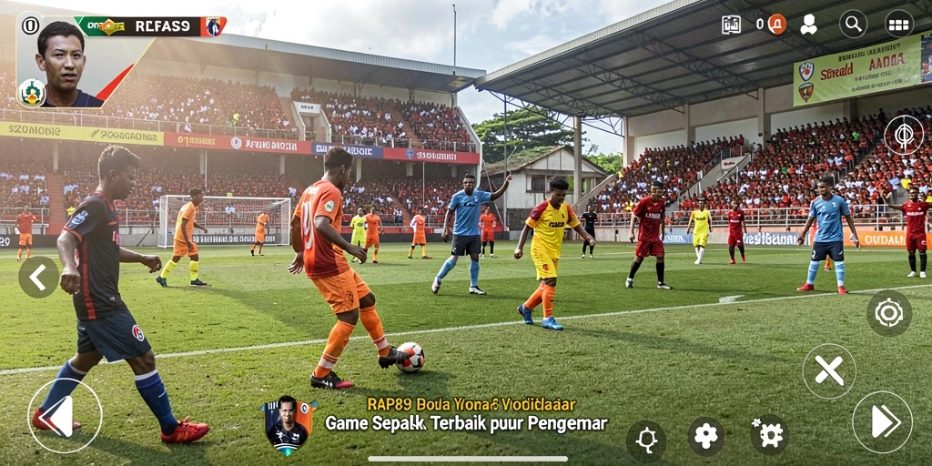 Screenshot gameplay <strong>RAP89</strong> yang menunjukkan aksi seru di lapangan.