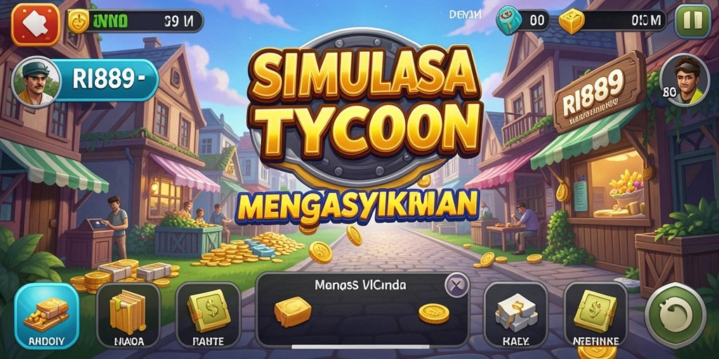Screenshot gameplay RI889 yang menunjukkan simulasi bisnis yang menarik.