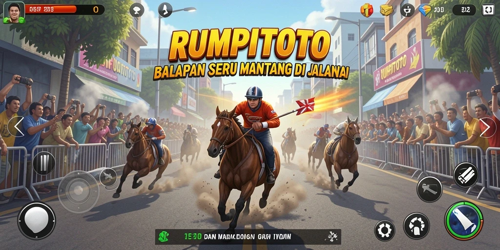 Tampilan gameplay Racing yang mendebarkan di RUMPITOTO.