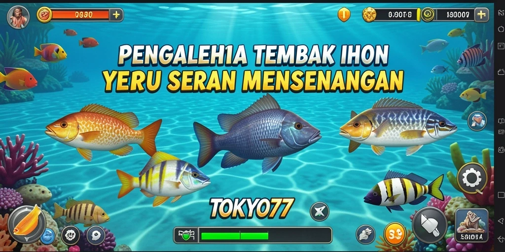 Tampilan gameplay Tembak Ikan yang seru dan interaktif.