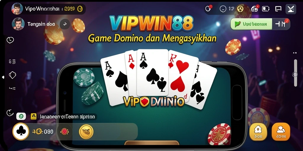 Gameplay seru dalam permainan Domino VIPWIN88.