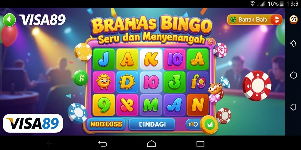 Screenshot permainan Bingo dengan pemain yang bersenang-senang.