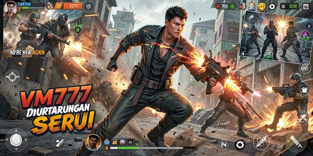 Tampilan gameplay action seru di VM777 yang memacu adrenalin.
