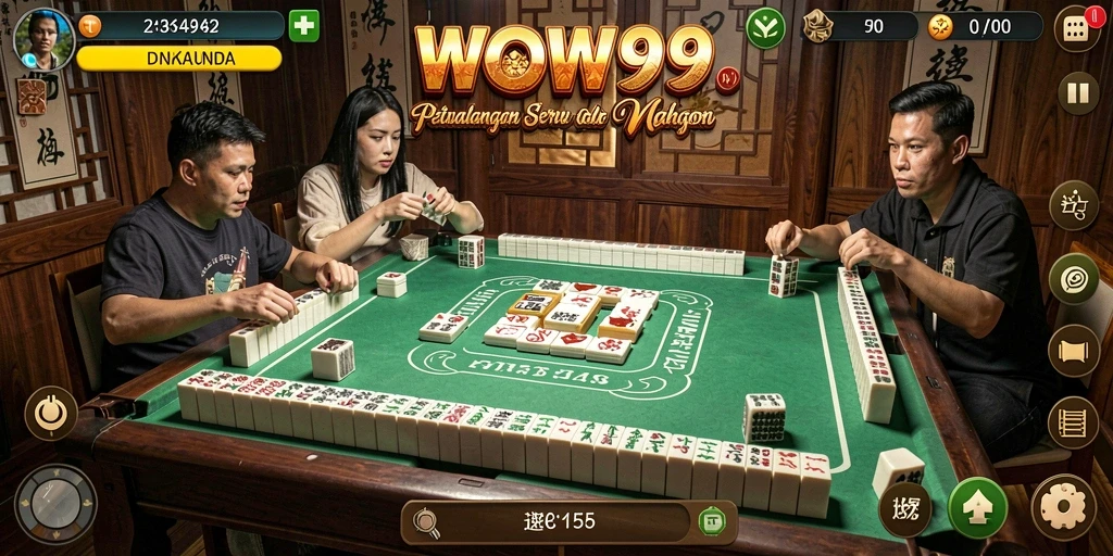Screenshot gameplay WOW99 menampilkan tantangan seru dalam permainan Mahjong.