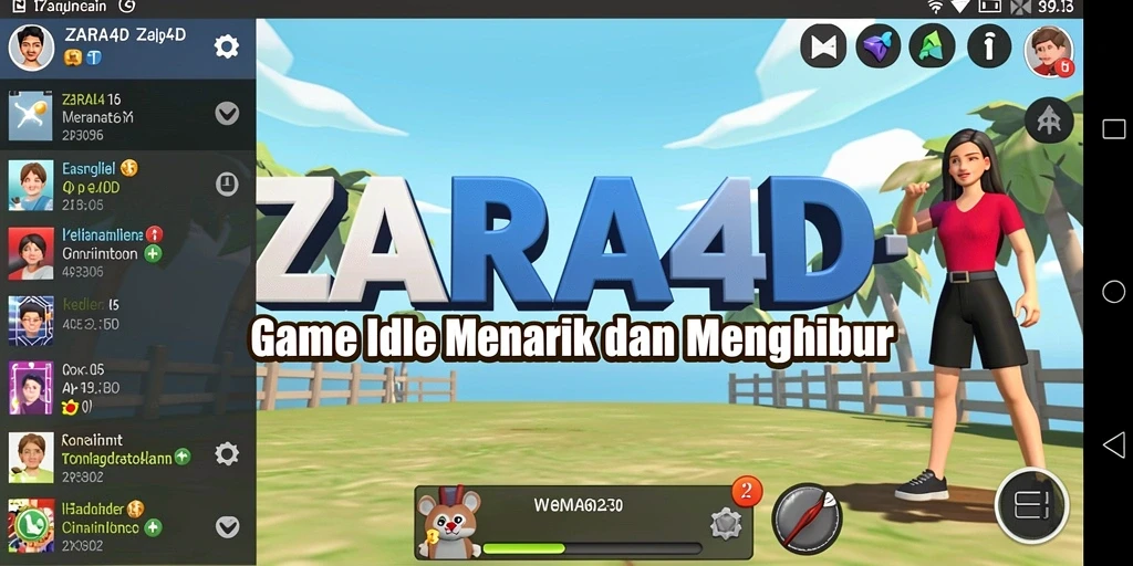 Gameplay ZARA4D yang menarik dengan karakter unik dan fitur Idle.
